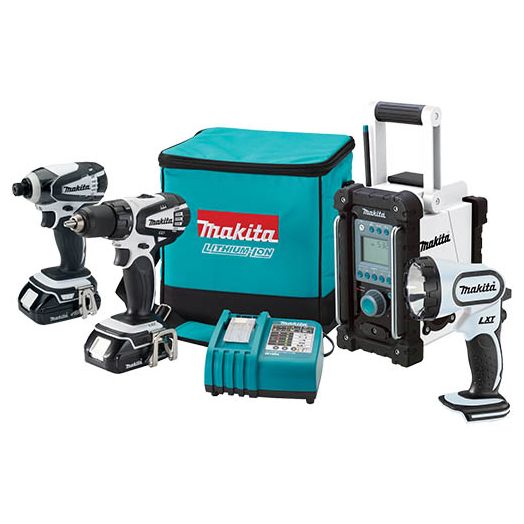 Makita LCT400W - 18V Compact Lithium-Ion Cordless 4-Pc. Combo Kit  (OBSOLETE)